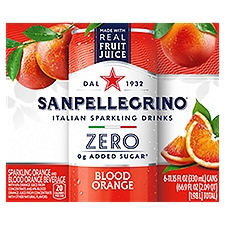 Sanpellegrino Sparkling Orange and Blood Orange Beverage, 6 count, 11.15 Fl oz
