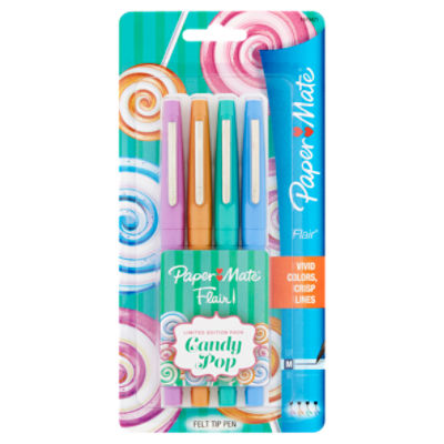 Paper Mate Flair Candy Pop Felt Tip Pen Limited Edition Pack, 4 count