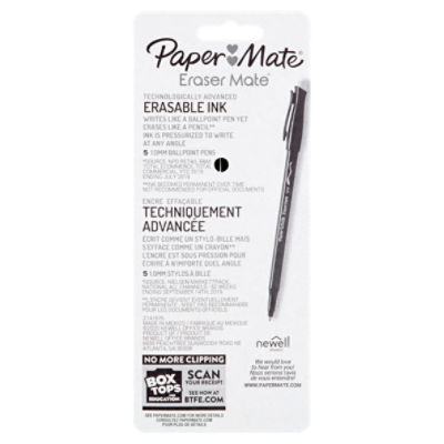 Paper Mate Erasable Gel Ink Pen, Black Medium