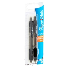 Paper Mate Profile Retractable Black Pens, 2 Each
