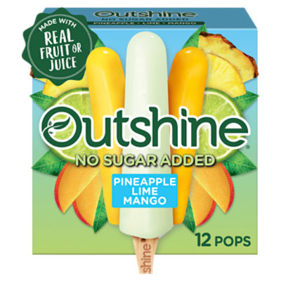 Outshine Pineapple, Lime, Mango Assorted Fruit Ice Pops, 12 count, 18 fl oz