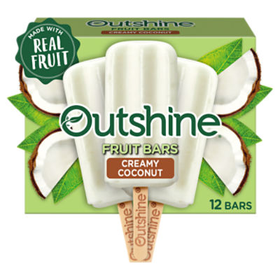 Outshine Creamy Coconut Fruit and Dairy Bars Value Pack, 12 count, 30 fl oz