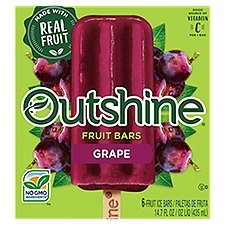 Outshine Grape Fruit Ice Bars, 6 count, 14.7 fl oz, 14.7 Fluid ounce