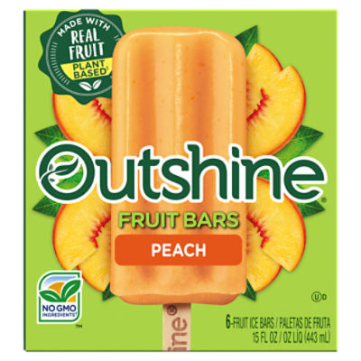 Outshine Peach Fruit Ice Bars, 6 count, 14.7 fl oz The Fresh Grocer
