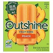 Outshine Peach Fruit Ice Bars, 6 count, 14.7 fl oz, 14.7 Fluid ounce