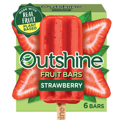 Outshine Strawberry Fruit Ice Bars, 6 count, 15 fl oz