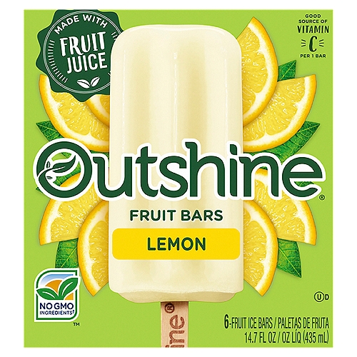 Outshine Lemon Fruit Ice Bars, 6 count, 14.7 fl oz