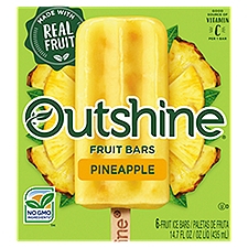 OUTSHINE Pineapple Fruit Bars - 6 Count, 14.7 Fluid ounce