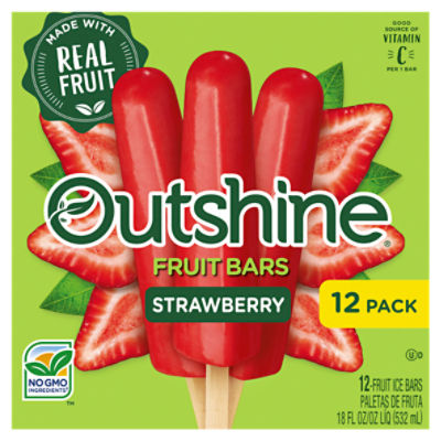 Outshine Strawberry Fruit Bars, 12 count, 18 fl oz