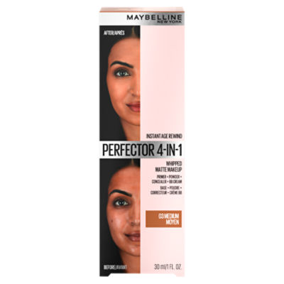 Age Makeup, New Rewind 4-in-1 fl Whipped Medium Matte Maybelline York Perfector 1 03 oz Instant