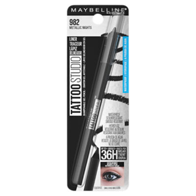 Maybelline New York Tattoo Studio 982 Metallic Nights Waterproof Gel Pencil Liner, 0.04 oz