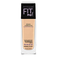 Maybelline New York Fit Me! 125 Nude Beige Octinoxate Sunscreen Foundation, SPF 18, 1 fl oz