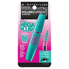 Maybelline Volum' Express The Mega Plush Washable Mascara, Blackest Black, 0.3 fl. oz.