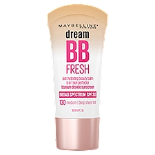 Maybelline New York Dream BB Fresh 130 Deep Sheer Tint Skin Hydrating Beauty Balm, SPF 30, 1.0 fl oz