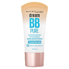 Maybelline New York Dream BB Pure 130 Medium/Deep Sheer Tint Skin Clearing Beauty Balm, 1.0 fl oz