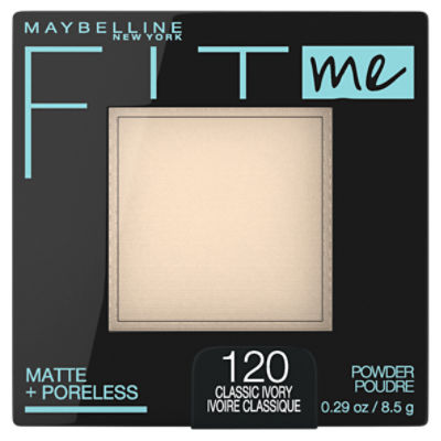 Maybelline New York Fit Me 120 Classic Ivory Matte + Poreless Pressed Powder, 0.29 oz