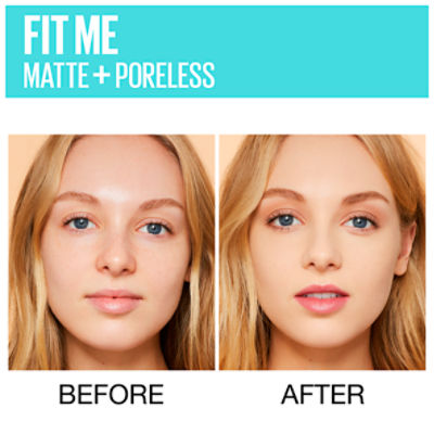 Maybelline Fit Me Matte + Poreless Liquid Foundation Makeup, 128 Warm Nude,  1 fl oz 