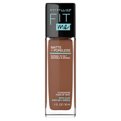 Maybelline New York Fit Me 370 Deep Bronze Matte + Poreless Foundation, 1 fl oz