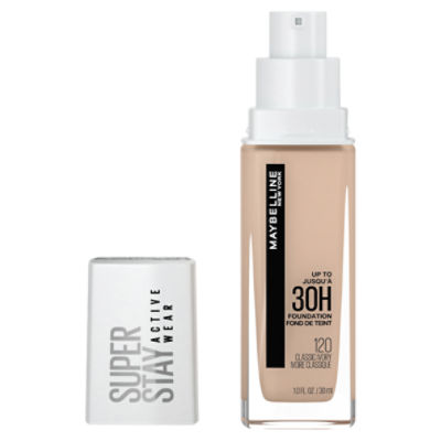 Maybelline New York Super Stay Active Wear 120 Classic Ivory Foundation, 1.0 fl oz