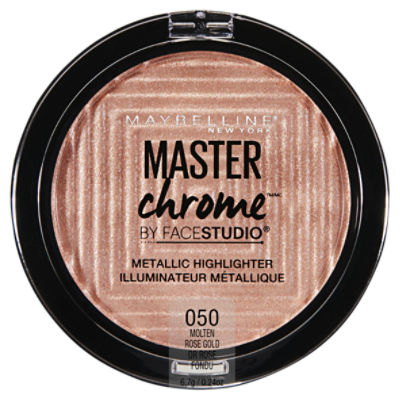 Maybelline New York Master Chrome by Facestudio 050 Molten Rose Gold Metallic Highlighter, 0.24 oz