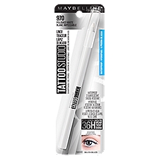 Maybelline New York Tattoo Studio 970 Polished White Liner Sharpenable Gel Pencil, 0.04 oz
