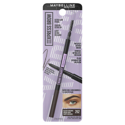 Maybelline New York Express Brow Black Brown 262 Ultra Slim Eyebrow Pencil, 0.003 oz