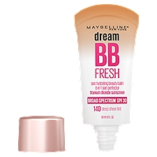 Maybelline New York Dream BB Fresh 140 Deep Sheer Tint SPF 30, Skin Hydrating Beauty Balm, 1 Fluid ounce