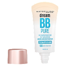 Maybelline New York Dream BB Pure 100 Light Sheer Tint Skin Clearing Beauty Balm, 1.0 fl oz