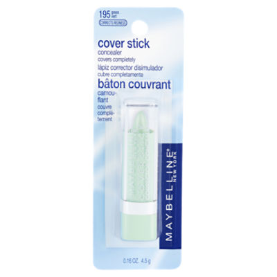 Maybelline New York Cover Stick 195 Green Corrects Redness Concealer, 0.16 oz