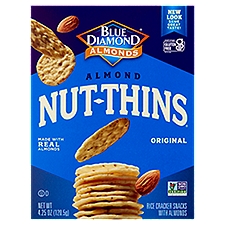 Blue Diamond Almonds Nut-Thins Almond Original Rice Cracker Snacks with Almonds, 4.25 oz, 4.3 Ounce