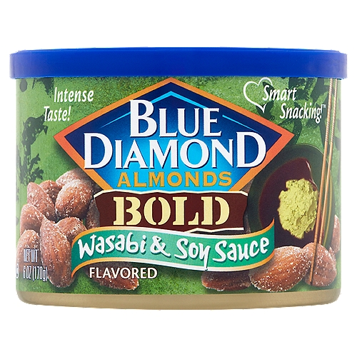 Blue Diamond Bold Wasabi & Soy Sauce Flavored Almonds, 6 oz