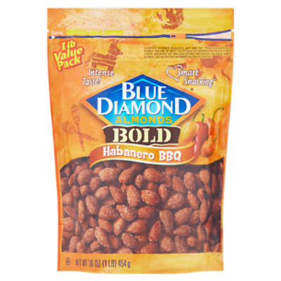 Blue Diamond Almonds Bold Habanero BBQ Almonds Value Pack, 16 oz