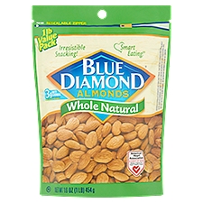 Blue Diamond Whole Natural, Almonds, 16 Ounce