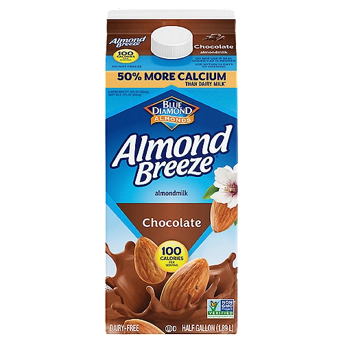 Blue Diamond Almonds Almond Breeze Chocolate Almondmilk, half gallon
Almond Breeze non-dairy almondmilk is delicious in everything, from cereals and smoothies to cooking and baking. Browse our variety of refrigerated and shelf stable almondmilk, including sweetened and unsweetened, vanilla, chocolate, our coconut and banana almondmilk blends, as well as almondmilk creamers and almondmilk yogurts. The best almonds make the best almondmilk.