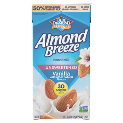 Blue Diamond Almonds Almond Breeze Unsweetened Vanilla Almondmilk, 64 fl oz