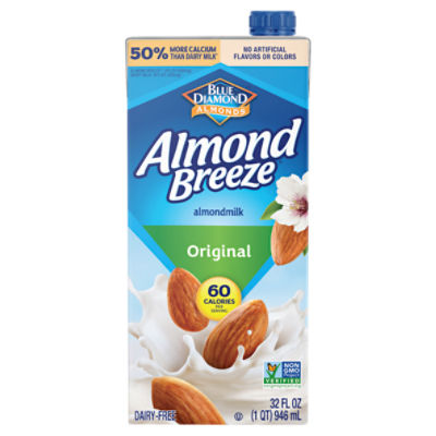 Blue Diamond Almonds Almond Breeze Original Almondmilk, 32 fl oz, 32 Fluid ounce