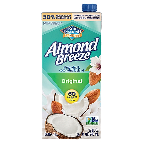 Blue Diamond Almonds Almond Breeze Original Almondmilk Coconutmilk Blend, 32 fl oz
Almond Breeze non-dairy almondmilk is delicious in everything, from cereals and smoothies to cooking and baking. Browse our variety of almondmilk including sweetened and unsweetened as well as vanilla and chocolate.
