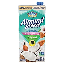 Blue Diamond Almonds Almond Breeze Unsweetened Original, Almond Coconut Blend, 32 Fluid ounce