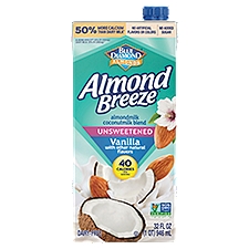 Blue Diamond Almonds Almond Breeze Unsweetened Vanilla, Almond Coconut Blend, 32 Fluid ounce