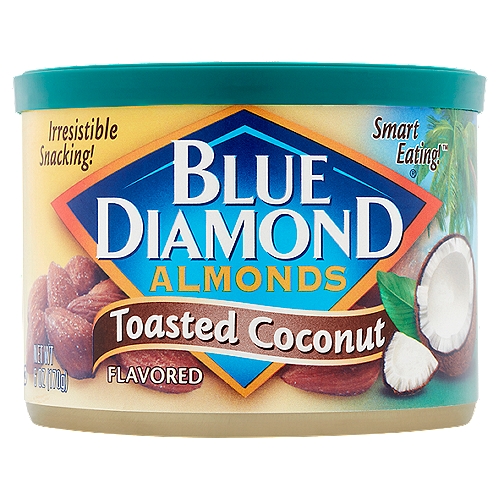 Blue Diamond Almonds Toasted Coconut Flavored Almonds, 6 oz
Crave Victoriously™

Smart Eating!™

8g Total Carbs - 3g Fiber = 5g Net Carbs Per Servings