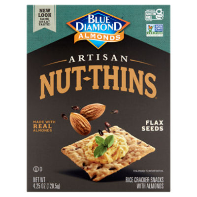 Blue Diamond Almonds NutThins Flax Seeds Almonds Rice Cracker Snacks