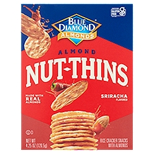 Blue Diamond Almonds Nut-Thins Sriracha Flavored with Almonds, Rice Cracker Snacks, 4.3 Ounce