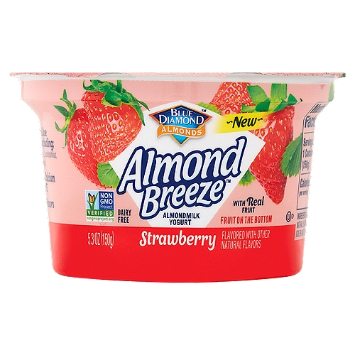 Blue Diamond Almonds Almond Breeze Strawberry Almondmilk Yogurt, 5.3 oz
Contains five live active cultures including;
S. thermophilus, L. bulgaricus, L. acidophilus, Bifidus and L. casei
