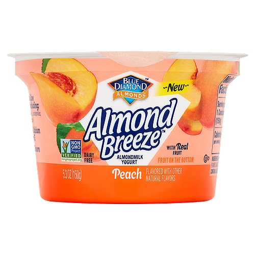 Blue Diamond Almonds Almond Breeze Peach Almondmilk Yogurt, 5.3 oz
Contains five live active cultures including;
S. thermophilus, L. bulgaricus, L. acidophilus, Bifidus and L. casei