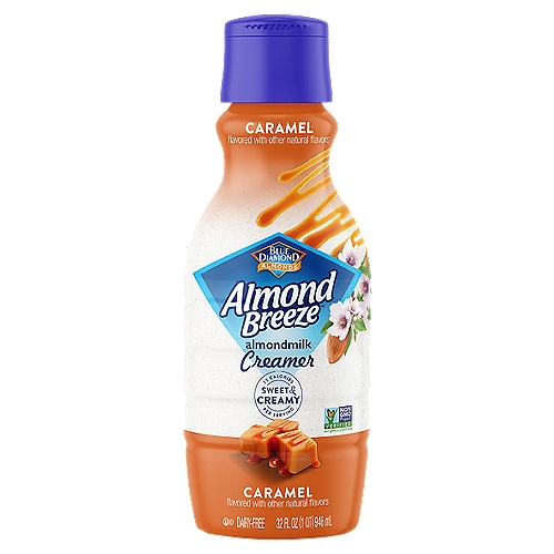Blue Diamond Almonds Almond Breeze Caramel Almondmilk Creamer, 32 fl oz
Crafted from the best almonds, our smooth, sweet and creamy almondmilk creamer will make your coffee irresistibly delicious and full of flavor without using artificial flavors. For over 100 years, our family of growers has been dedicated to growing the best almonds. Taste the care, the pride and a little California sunshine in every satisfying sip.
Sweet and Creamy
Crafted From the Best Almonds
No Artificial Flavors
No Saturated Fat
No Carrageenan
Free From Dairy, Soy and Lactose
Vegan & Gluten-Free