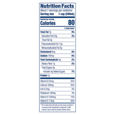 Almond Breeze Nutrition Facts Blog Dandk