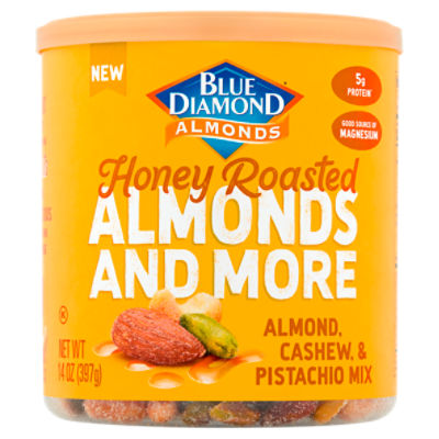 Blue Diamond Almonds Honey Roasted Almonds, Cashew, & Pistachio Mix, 14 oz
