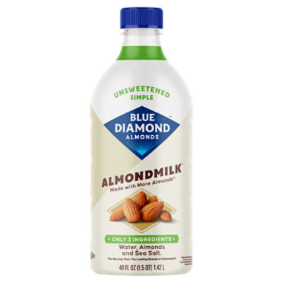 Blue Diamond Almonds Unsweetened Simple Almondmilk, 48 fl oz