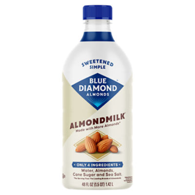 Blue Diamond Almonds Sweetened Simple Almondmilk, 48 fl oz