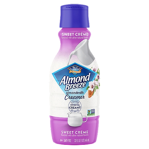 Blue Diamond Almonds Almond Breeze Sweet Crème Almondmilk Creamer, 32 fl oz
Crafted from the best almonds, our smooth, sweet and creamy almondmilk creamer will make your coffee irresistibly delicious and full of flavor without using artificial flavors. For over 100 years, our family of growers has been dedicated to growing the best almonds. Taste the care, the pride and a little California sunshine in every satisfying sip.